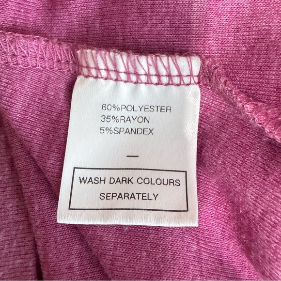 Women's Mauve Long Sleeve V-Neck Top - Picture 6 of 7